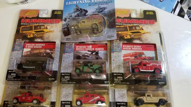 lot 1738 image: 1 Lot  7 Johnny Lightning  Hummer and Brigade Items  See Pix  NIB