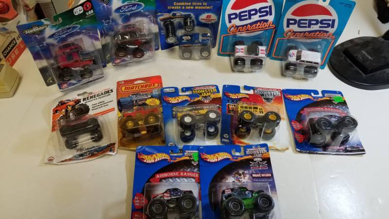 lot 1676 image: 1 Lot Toys to include Monster Trucks Big Foot Pepsi Generation Toys  See Pix