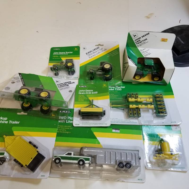 lot 1688 image: 1 lot  ERTL  164  9 items  TractorTruck wtrailer  general farm equipment  See Pix  NIB