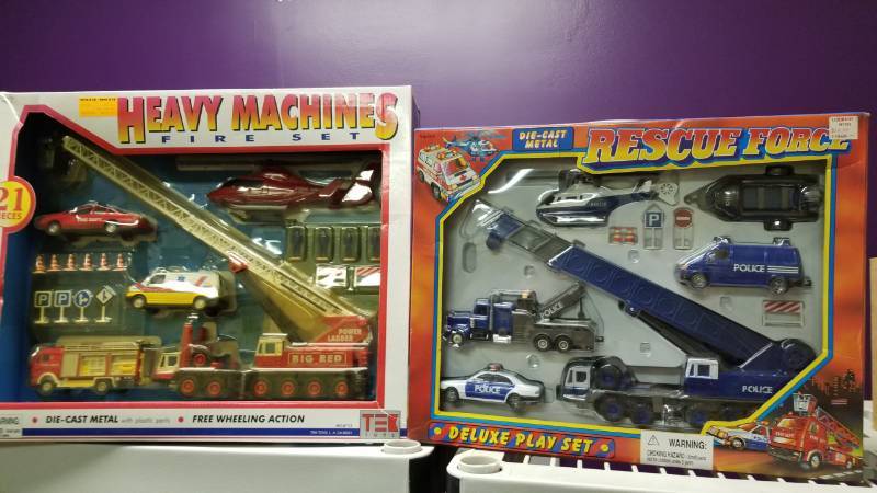 lot 1748 image: 2 sets  Rescue Force Play Set   Heavy Machines Fire Set, See Pix, NIB