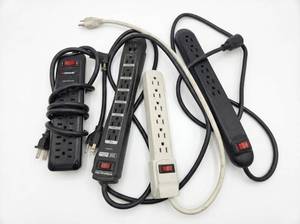 lot 64146 image: Power Strip Lot - 4 Units Surge Protector & Extension Cords