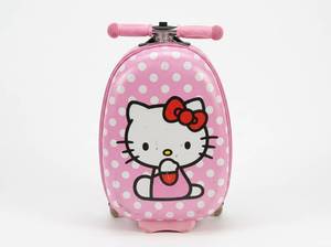 lot 64150 image: Sanrio Hello Kitty Hardside Carry On Scooter Suitcase  Retail $76.99