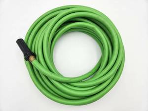 lot 64158 image: Green Garden Hose with Brass Connectors