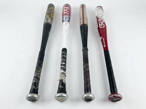 lot 64161 image: Lot of 4 Baseball Bats �� Easton, Louisville Slugger & Others