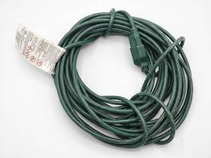 lot 64180 image: Heavy-Duty Extension Cord Set, 25 ft Green