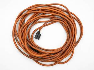 lot 64183 image: Orange Extension Cord with Black Plug Adapter