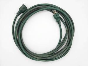 lot 64192 image: Green Extension Power Cord with Outlet
