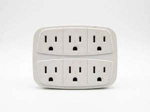lot 64207 image: 6-Outlet Wall Tap Power Adapter Strip