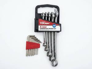lot 64218 image: Hyper Tough 5-Piece Metric Combination Wrench Set