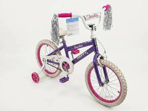 lot 64244 image: Kids Training Bike with Training Wheels, 18in Wheels