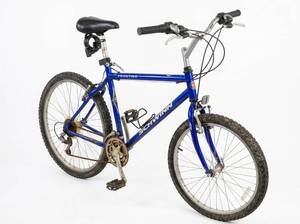 lot 64246 image: Schwinn Blue Hybrid Bike w White Handlebar & Black Seat