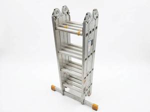 lot 64257 image: Montek Aluminum Multi-Position Ladder with 16 Steps