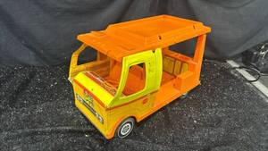 lot 52 image: Barbie Tuk Tuk Auto Rickshaw Yellow Orange Toy Vehicle