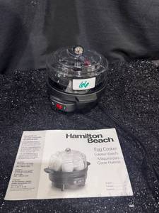 lot 66 image: Hamilton Beach Electric Egg Cooker with Accessories &amp Manual&nbsp