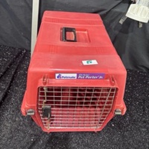 lot 88 image: Petmate Deluxe Pet Porter Jr. Red Carrier