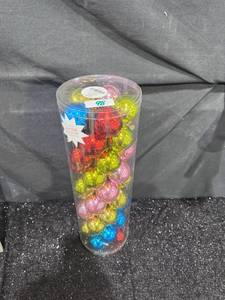 lot 98 image: Shatterproof Christmas Ornaments Assorted Colors Tube