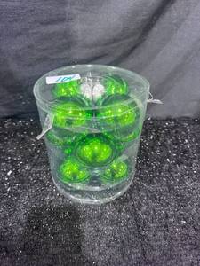 lot 104 image: Green Spheres 12 Count