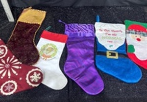 lot 128 image: Assorted Holiday Stockings Lot of 6
