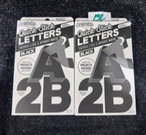 lot 132 image: ArtSkills Quick-Stick Letters Black 2B 335pc Lot of 2