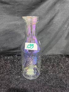 lot 133 image: Glass Bottle with Pineapple Design and Souvenir Label