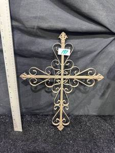 lot 137 image: Ornate Metal Scrollwork Wall Crossing