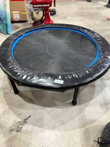 lot 266 image: 48-Inch Round Trampoline with Blue Pad and Black Frame
