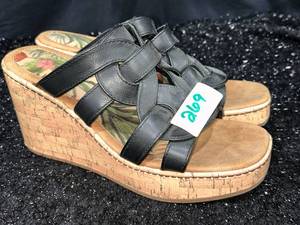 lot 269 image: Alegria Womens Platform Sandal with Straps Cork Wedge BC003409