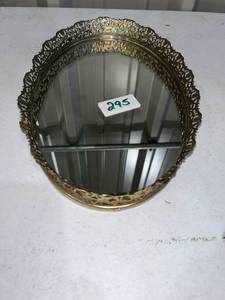 lot 295 image: Ornate Oval Mirror with Filigree Frame