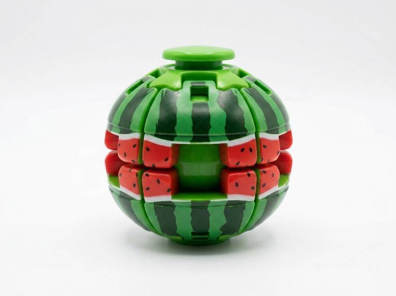 lot 63850 image: Press Gyroball Watermelon Fingertip Stress Relief Toy