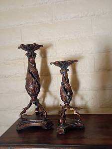 lot 1012 image: Home Decor.  Candle Holders.  Tallest is 15in.