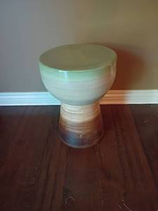 lot 1025 image: Mushroom Shaped Ceramic Garden Stool. 18 x 14