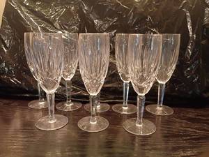 lot 1044 image: 8 Waterford Champagne Flutes