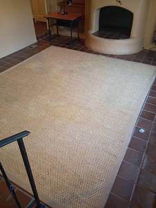 lot 1048 image: Rutan Area Rug.  Indoors or Outdoors.   Needs cleaned   11ft 6in. X 9ft 6in