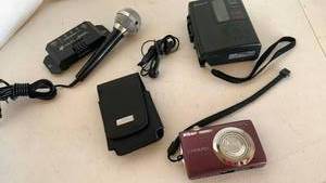lot 1108 image: Nikon Coolpix Digital Camera, Sony V-O-R Cassette Recorder, Microphone and Accessories Lot