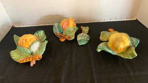 lot 1145 image: Ceramic Fruit Figurines, one needs repair