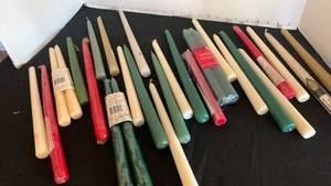 lot 1157 image: Assorted Taper Candles Multiple Colors