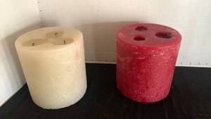 lot 1167 image: Pillar Candles with 3 Wicks