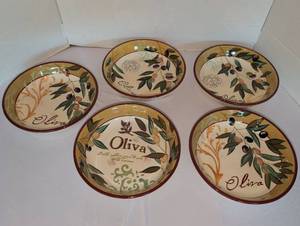 lot 1235 image: Jennifer Brinley Oliva 5-Piece bowl Set 9 inch