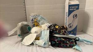 lot 1349 image: Lot of Safety Masks and Grab Bar