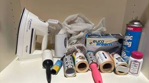 lot 1406 image: Comoreco Steam Iron, Garment Steamer, Hair Removal Tools