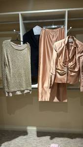 lot 1433 image: Lot 4 Womens Clothing Items Knit Top Blazer Skirt Blouse size 8 10