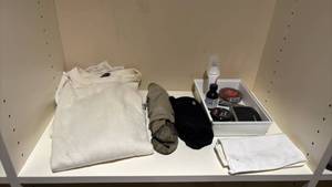 lot 1453 image: Shoe Care Kit Lot Socks Polish Cleaner and Long Underwear L