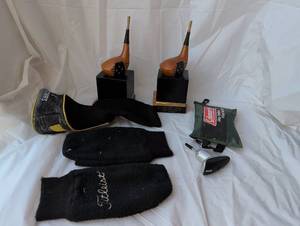lot 2002 image: Golf Trophy, golf club covers and more