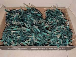 lot 2206 image: Boulevard Brewing Co. Green String Light Set with Clear Bulbs