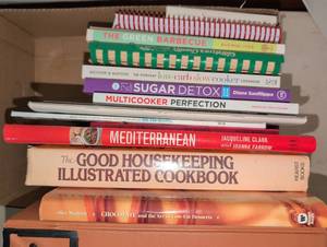 lot 2221 image: Cookbook Lot 10 Books Cooking Recipes Green Barbecue Christmas Mediterranean