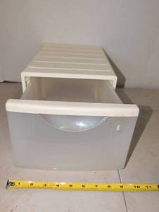 lot 2229 image: White Plastic Storage Container with Drawer 7x13x9