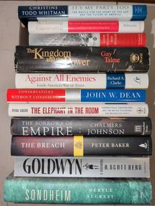 lot 2242 image: Books Politics History Biography Including Christine Todd Whitman Gay Talese