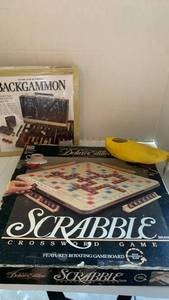 lot 2339 image: Scrabble, Backgammon and Bananagrams