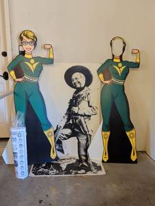 lot 2610 image: Cardboard Cutouts and large mounted  photo