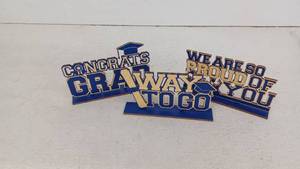 lot 10610 image: Congrats Grad Graduation Party Sign Decorations